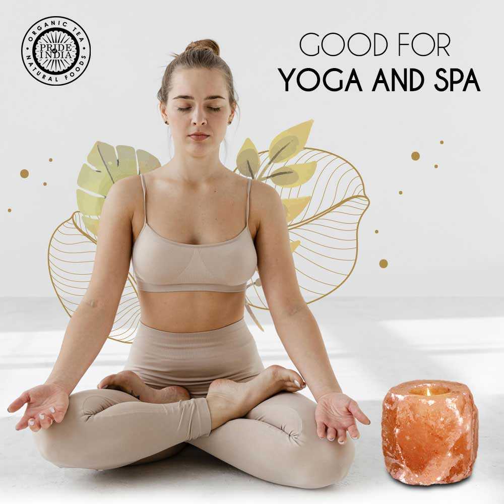 Himalayan Pink Salt Tea Light Holder - Natural Candle Holder