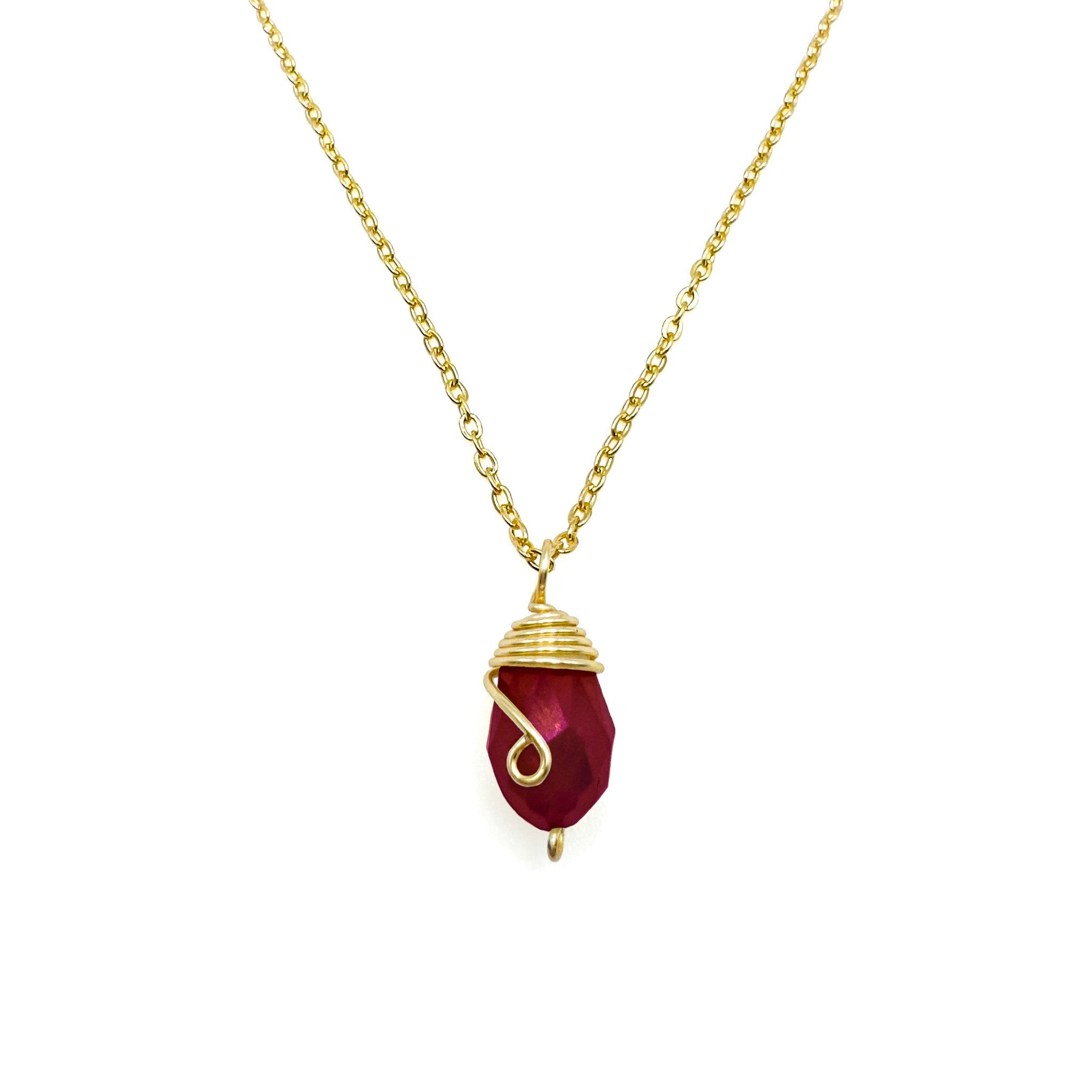 Gold Birthstone necklace