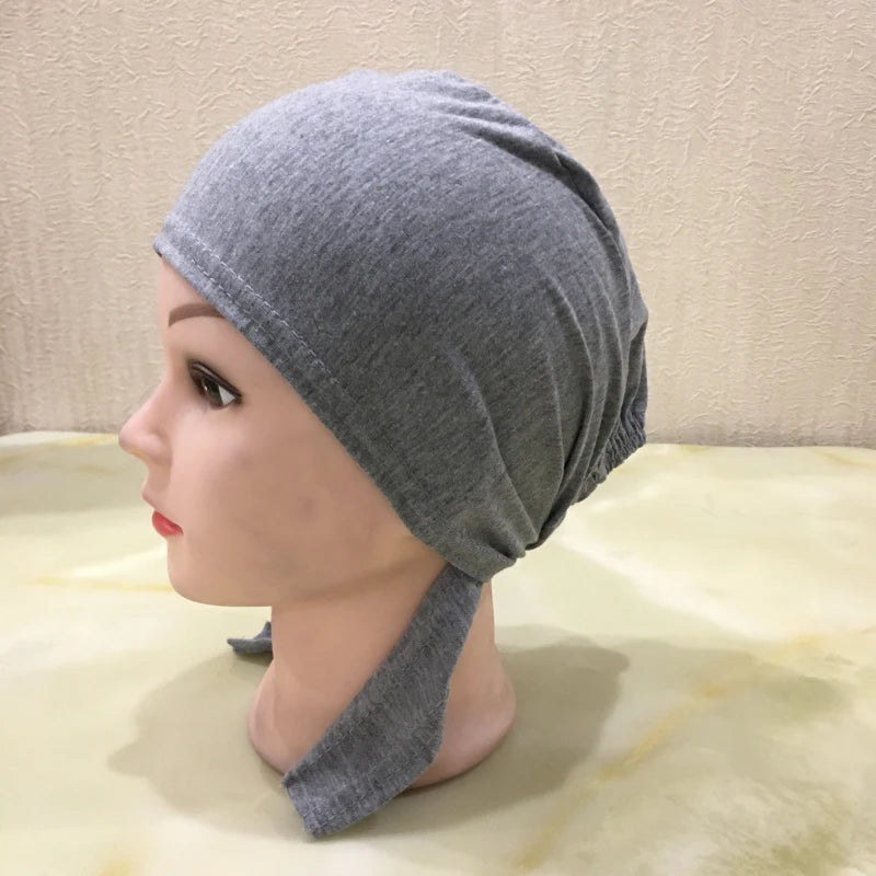 Cotton Tie Back Muslim Turban - Inner Hijab