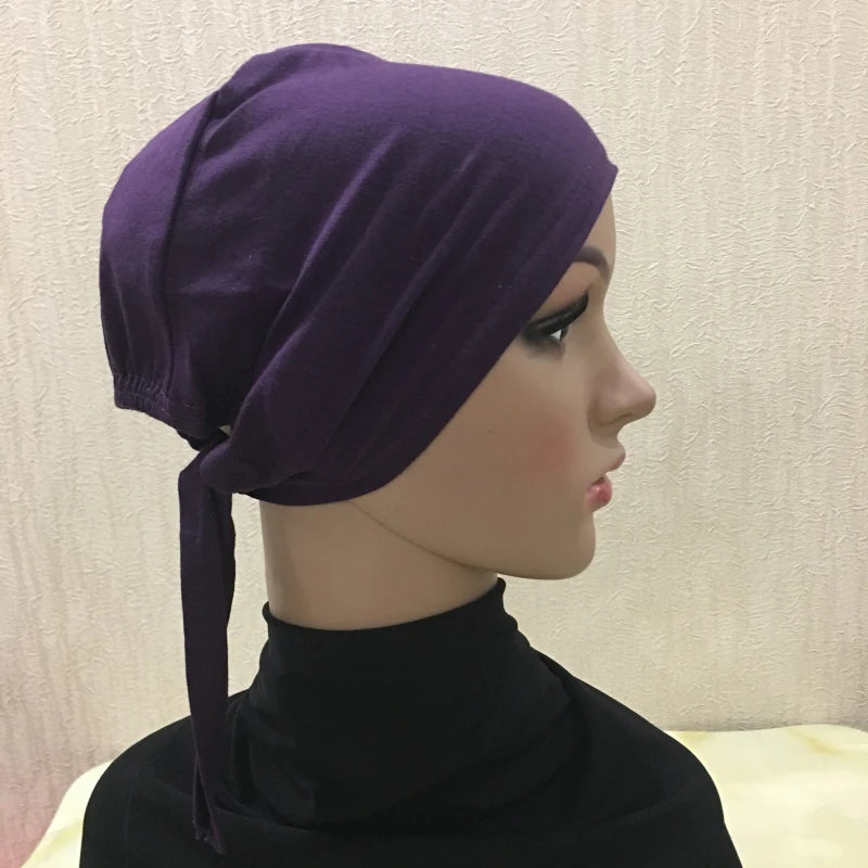 Cotton Tie Back Muslim Turban - Inner Hijab