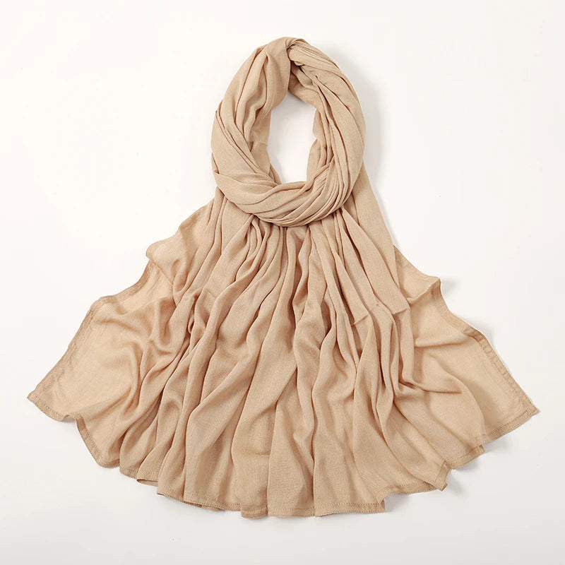 Muslim Chiffon Hijab Scarf - Long Solid Color