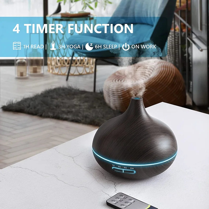 Wood Grain Aroma Diffuser 550ml - USB