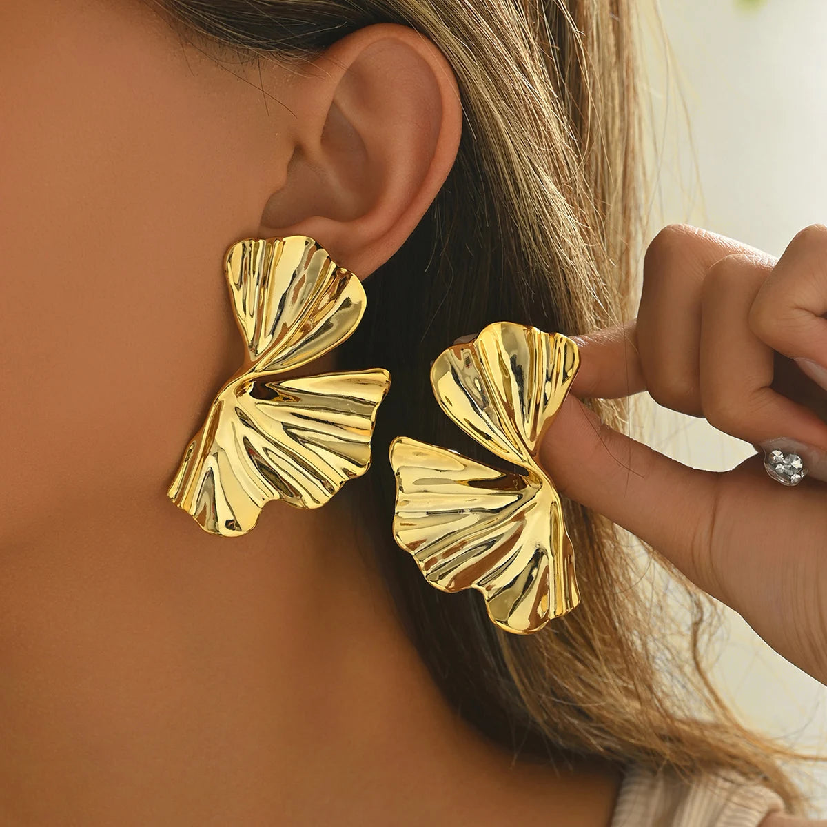 Golden Bloom Luxe Studs