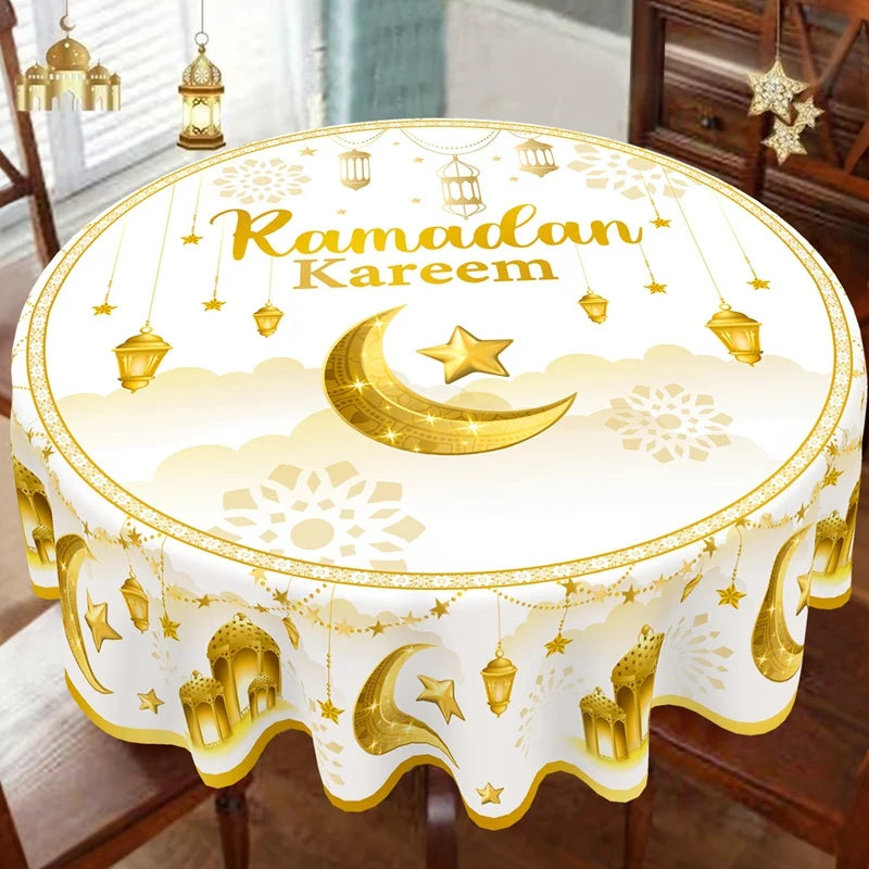 Eid Crescent Round Decor Cover