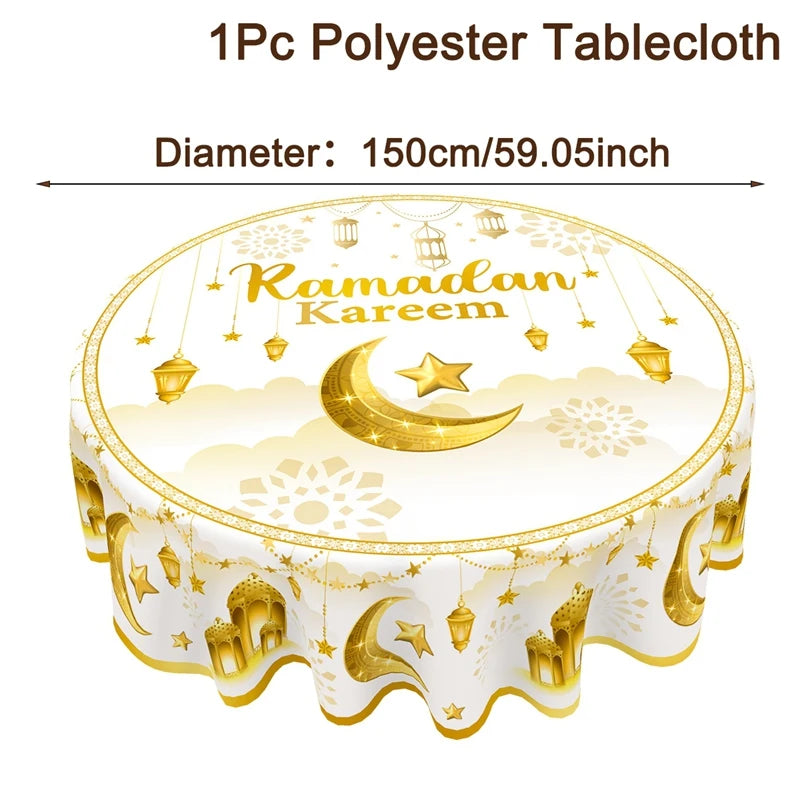 Eid Crescent Round Decor Cover
