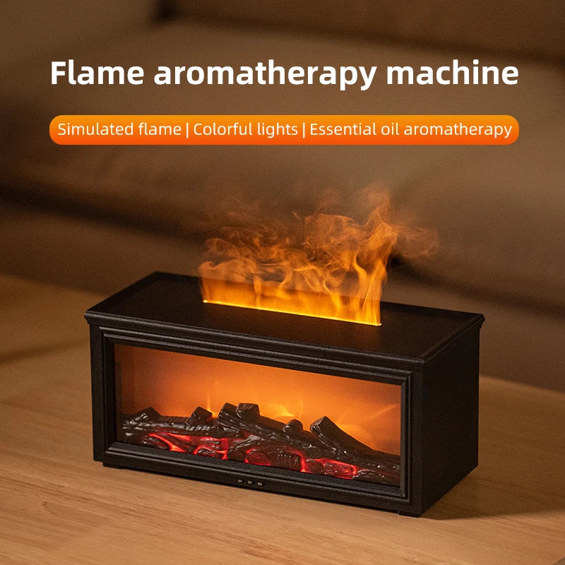 Flame Aromatherapy Diffuser - 7 Color LED