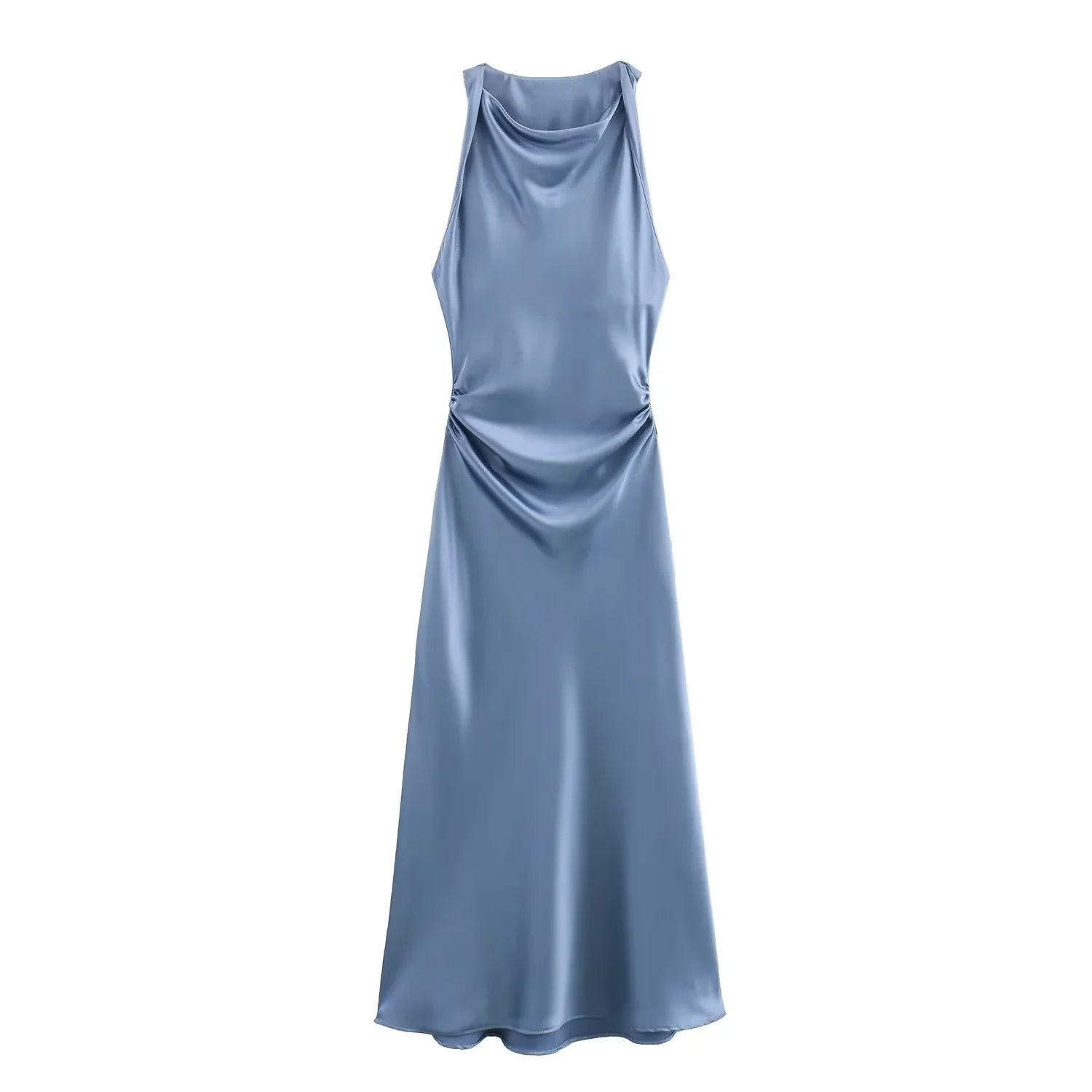 Luminous Elegance Satin Dress