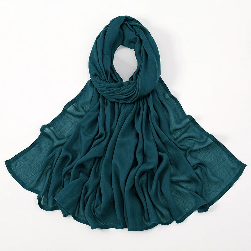 Muslim Chiffon Hijab Scarf - Long Solid Color