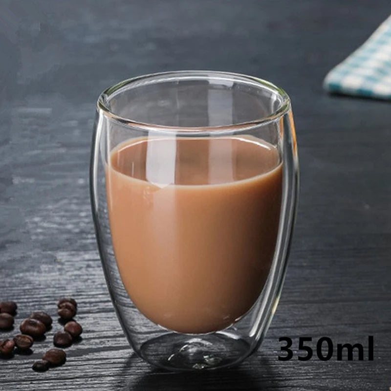 BloomSip Double Wall Glass Mug