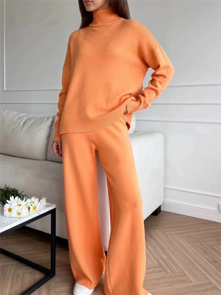 Autumn Warm Knit Tracksuit Set
