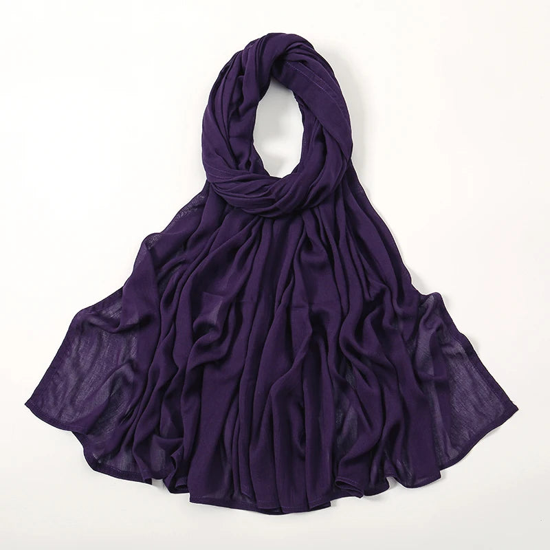 Muslim Chiffon Hijab Scarf - Long Solid Color