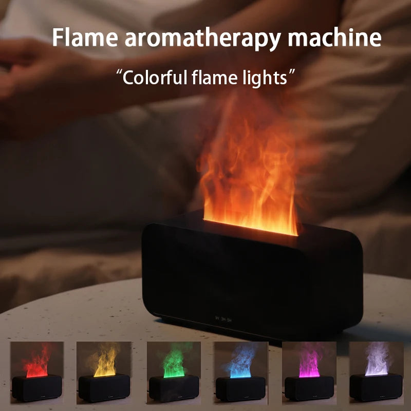 Flame Aroma Diffuser 120mL - 3D Flame Light