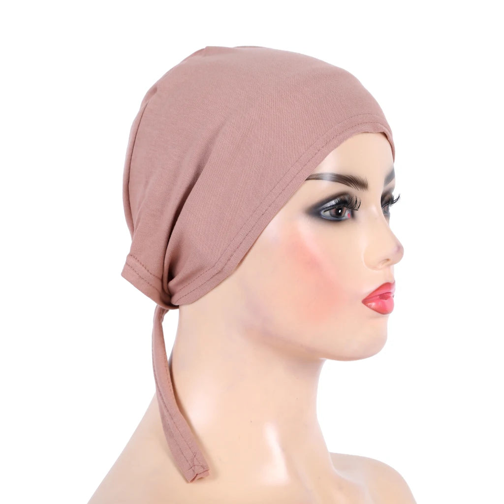 Cotton Tie Back Muslim Turban - Inner Hijab