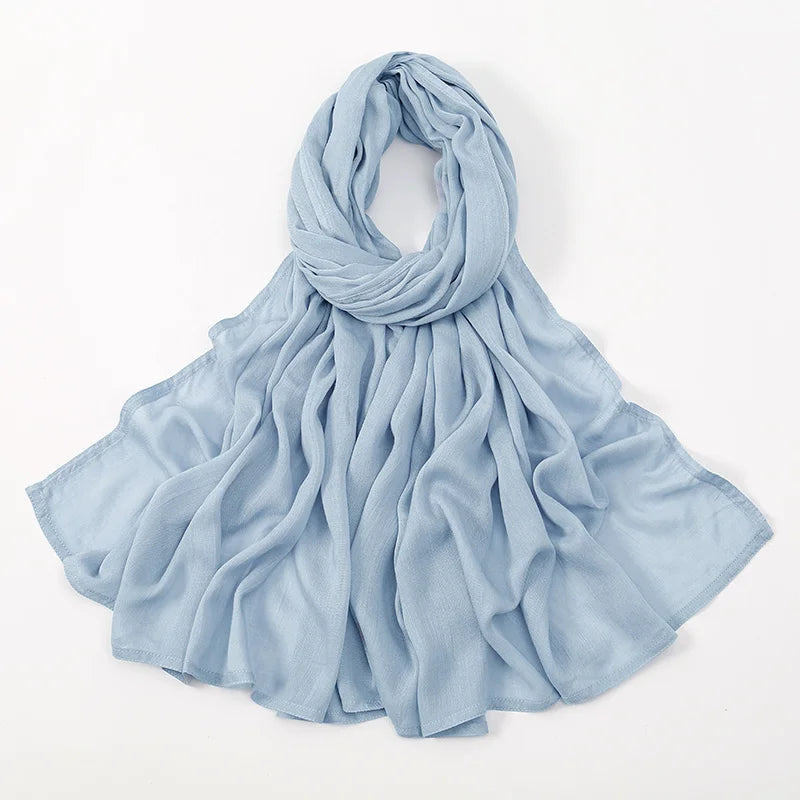 Muslim Chiffon Hijab Scarf - Long Solid Color