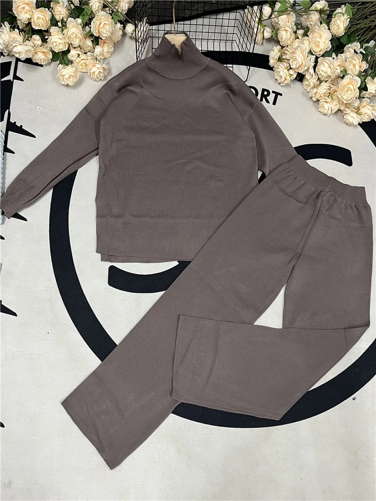 Autumn Warm Knit Tracksuit Set