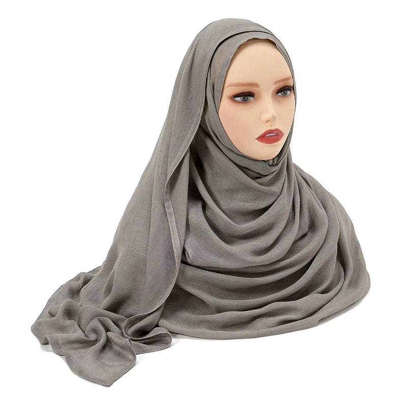 Muslim Chiffon Hijab Scarf - Long Solid Color