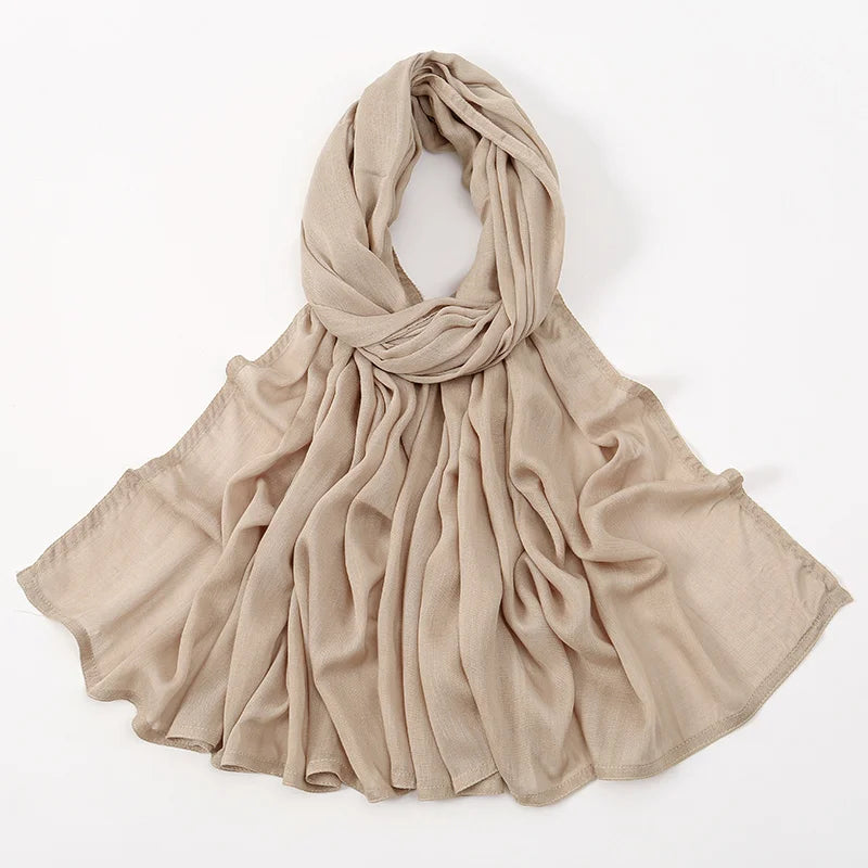 Muslim Chiffon Hijab Scarf - Long Solid Color