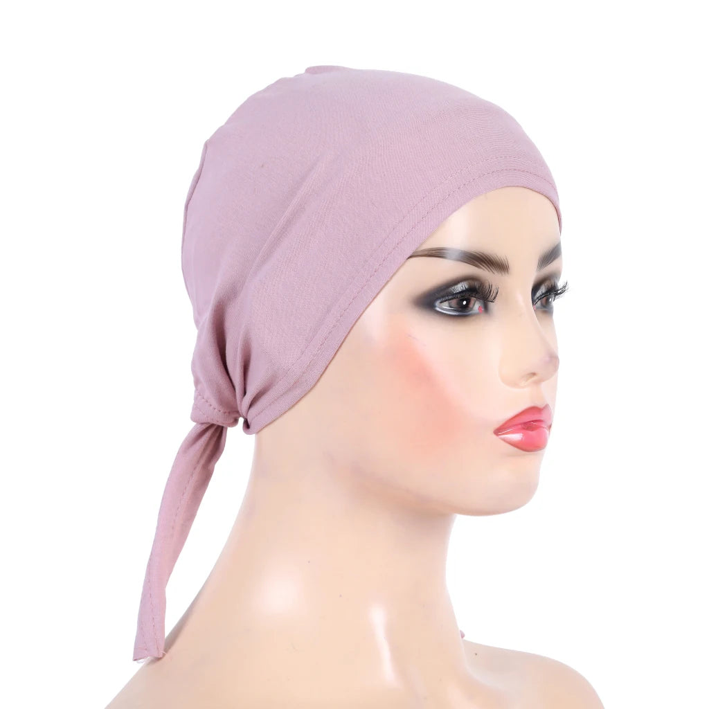 Cotton Tie Back Muslim Turban - Inner Hijab