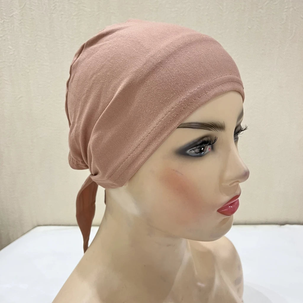Cotton Tie Back Muslim Turban - Inner Hijab