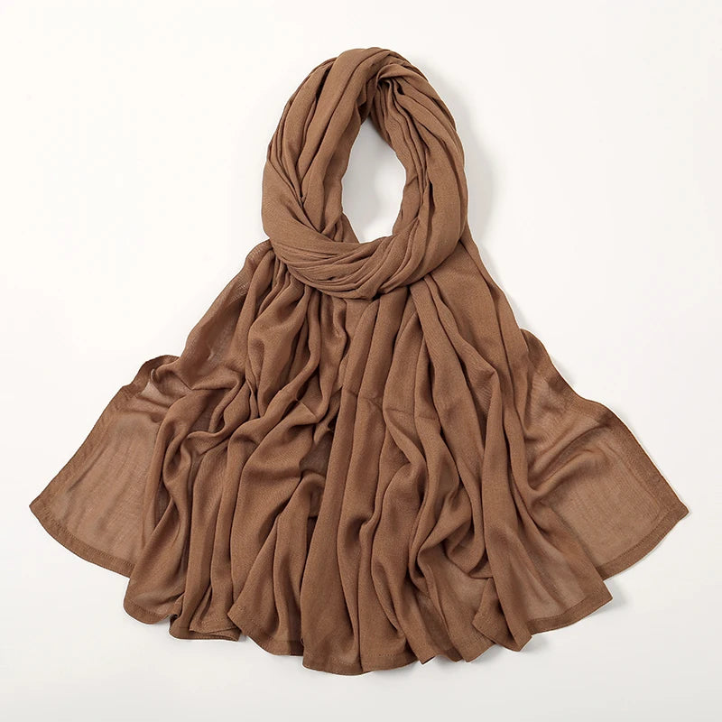 Muslim Chiffon Hijab Scarf - Long Solid Color