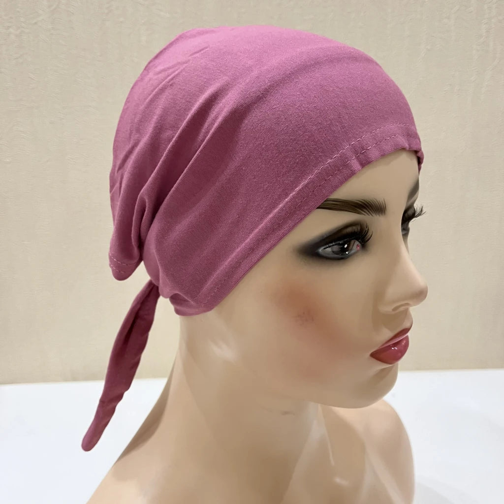 Cotton Tie Back Muslim Turban - Inner Hijab