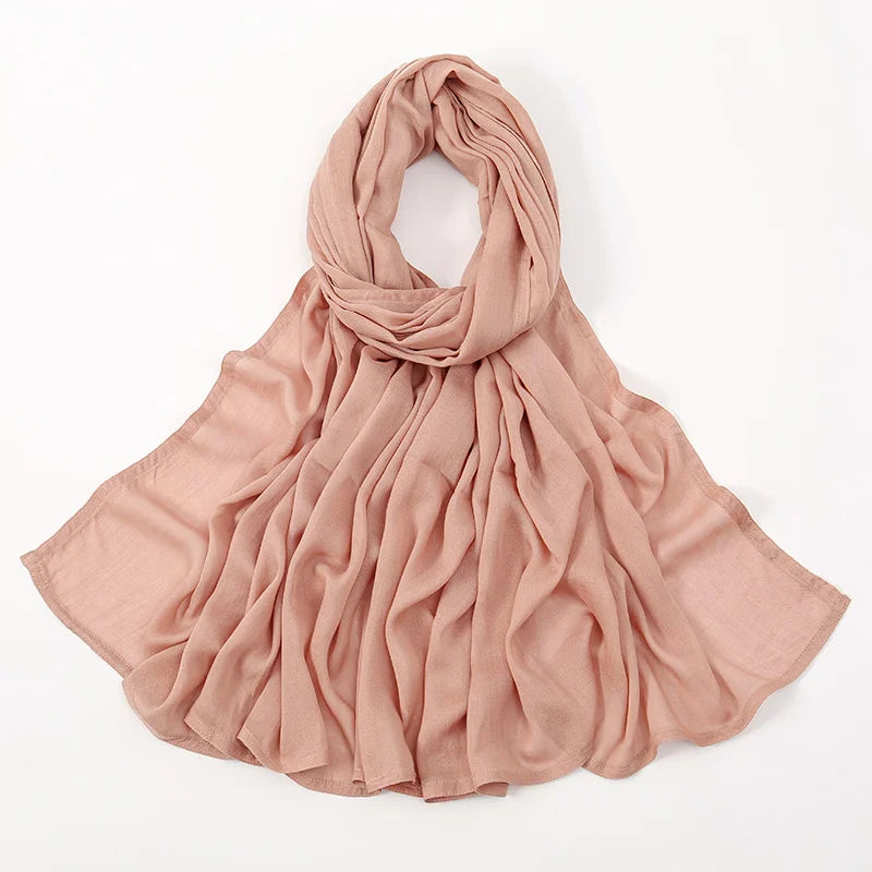 Muslim Chiffon Hijab Scarf - Long Solid Color