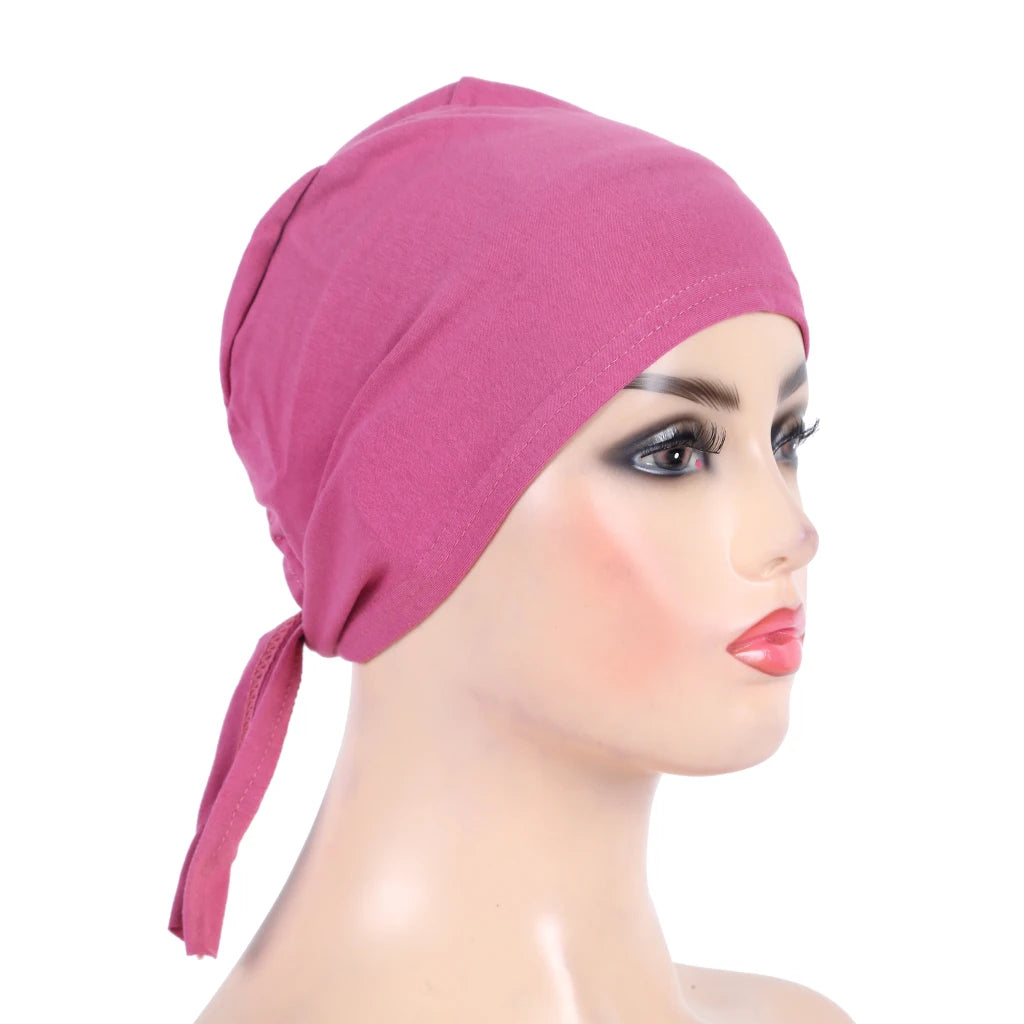Cotton Tie Back Muslim Turban - Inner Hijab