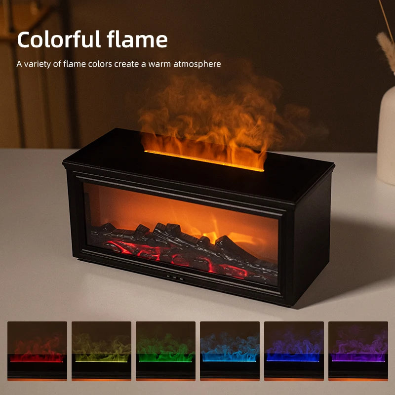 Flame Aromatherapy Diffuser - 7 Color LED