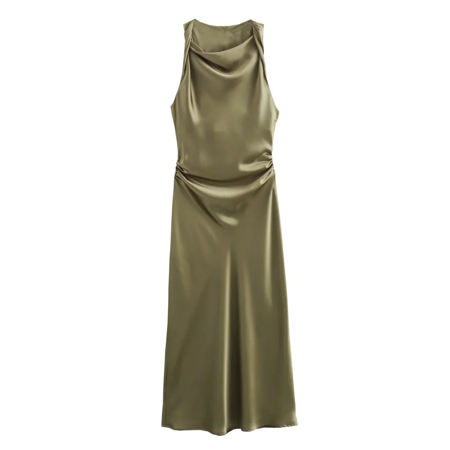Luminous Elegance Satin Dress