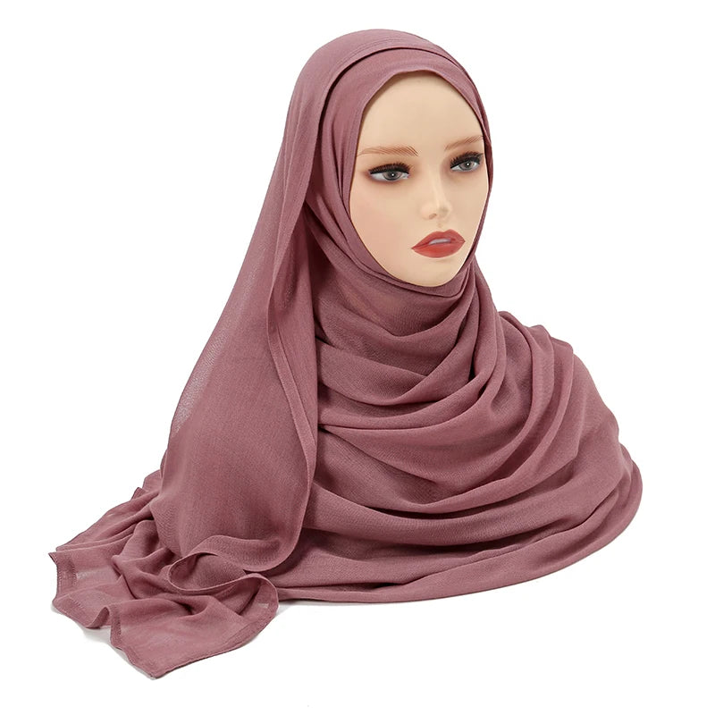 Muslim Chiffon Hijab Scarf - Long Solid Color