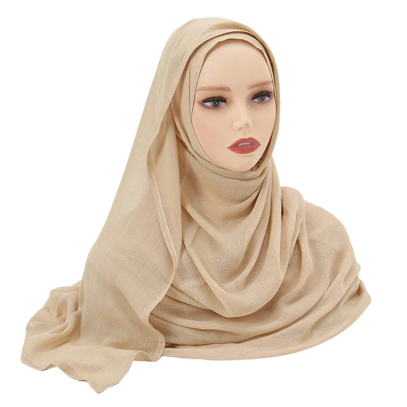 Muslim Chiffon Hijab Scarf - Long Solid Color