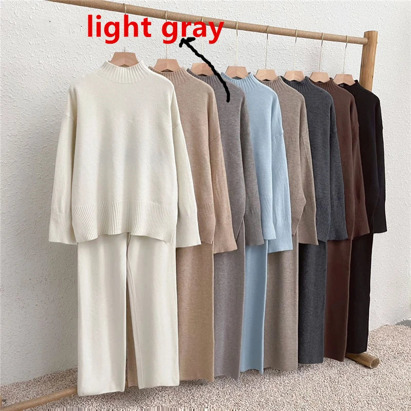 Urban Split Knit Two-Piece Set