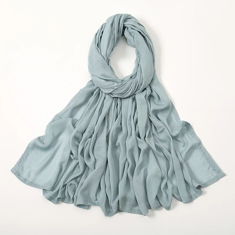 Muslim Chiffon Hijab Scarf - Long Solid Color