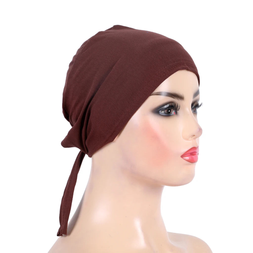 Cotton Tie Back Muslim Turban - Inner Hijab
