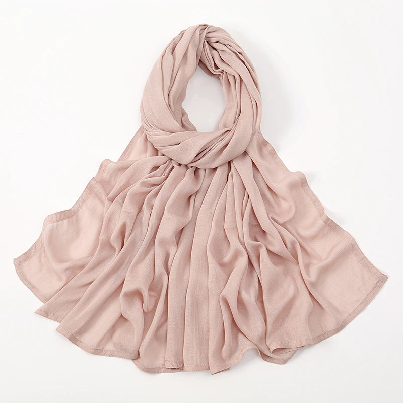 Muslim Chiffon Hijab Scarf - Long Solid Color