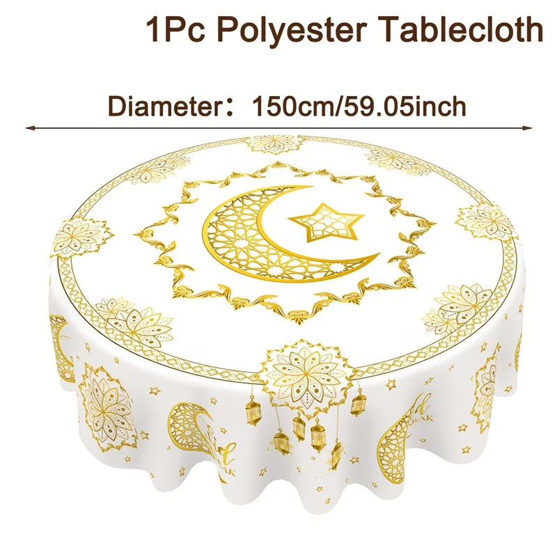 Eid Crescent Round Decor Cover