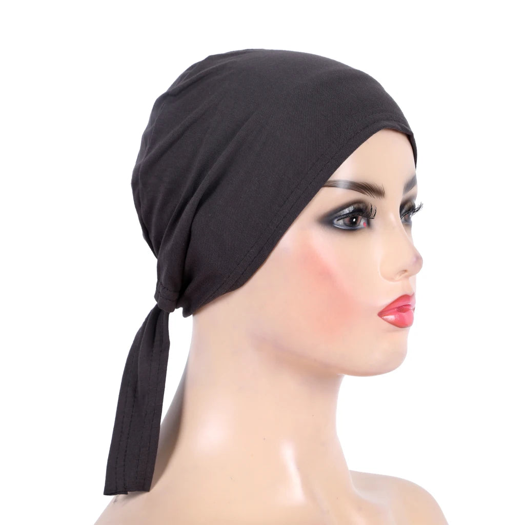 Cotton Tie Back Muslim Turban - Inner Hijab