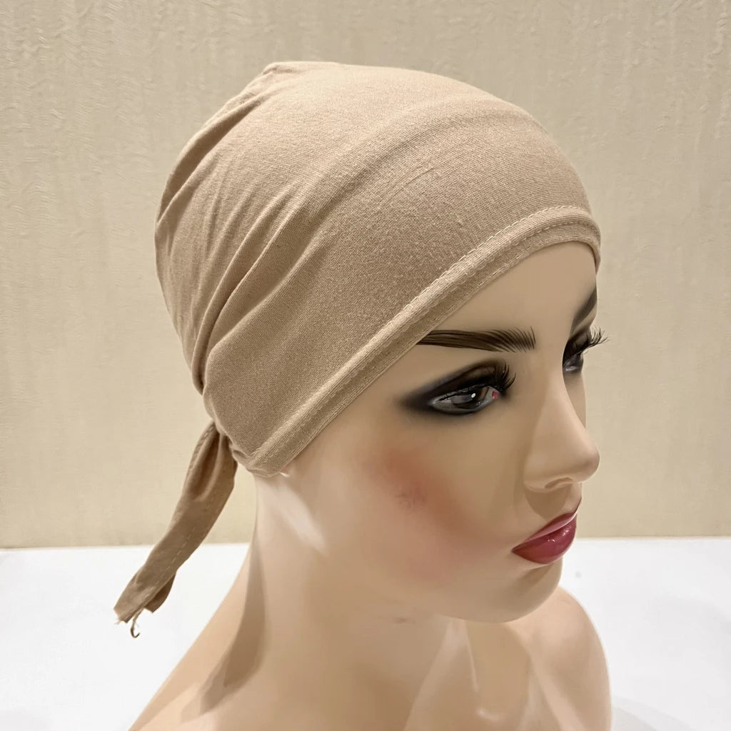Cotton Tie Back Muslim Turban - Inner Hijab