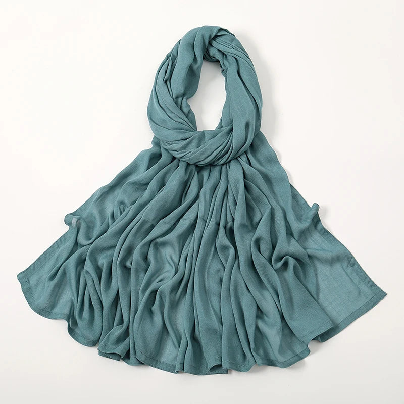Muslim Chiffon Hijab Scarf - Long Solid Color
