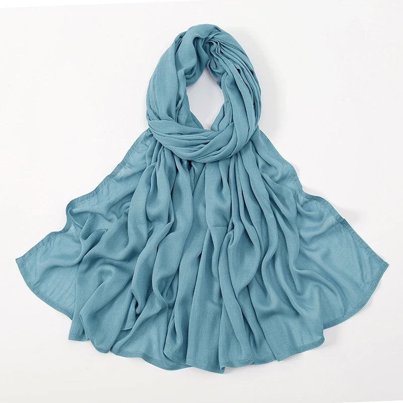 Muslim Chiffon Hijab Scarf - Long Solid Color