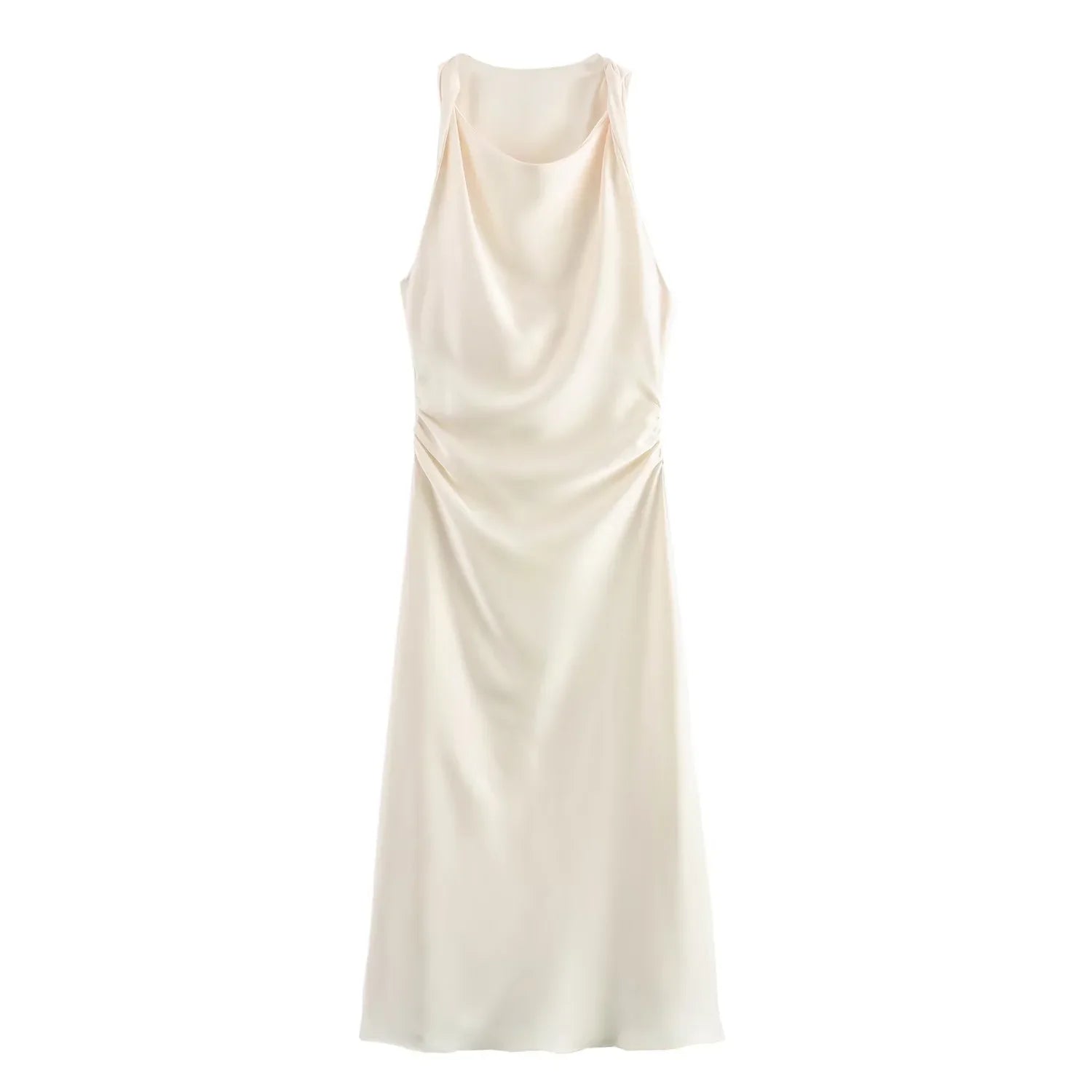 Luminous Elegance Satin Dress