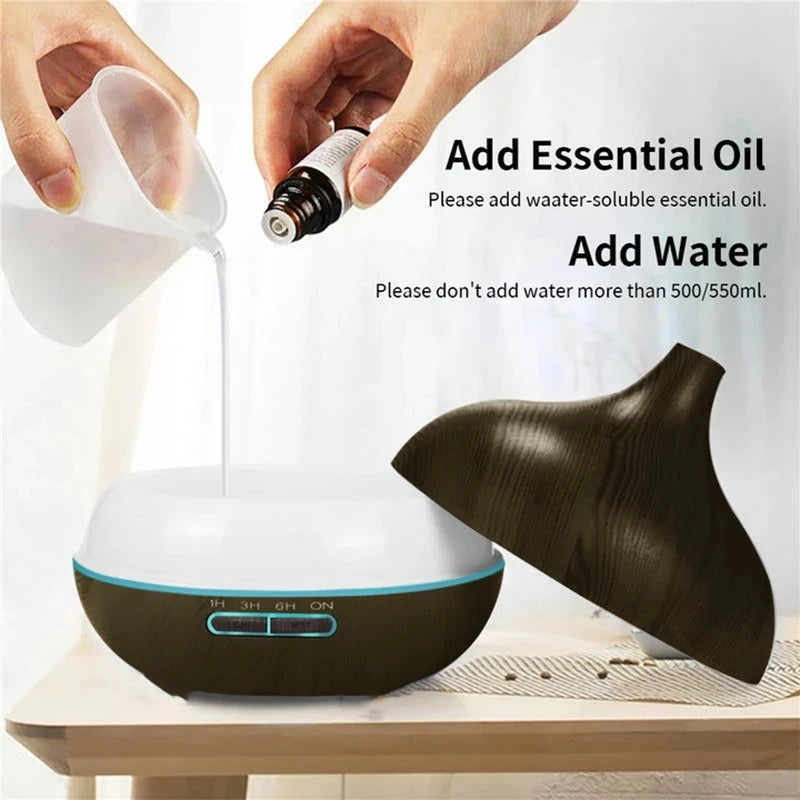 Wood Grain Aroma Diffuser 550ml - USB