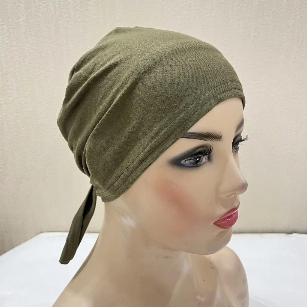 Cotton Tie Back Muslim Turban - Inner Hijab