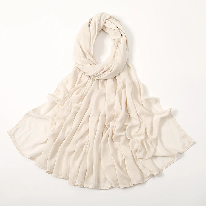 Muslim Chiffon Hijab Scarf - Long Solid Color