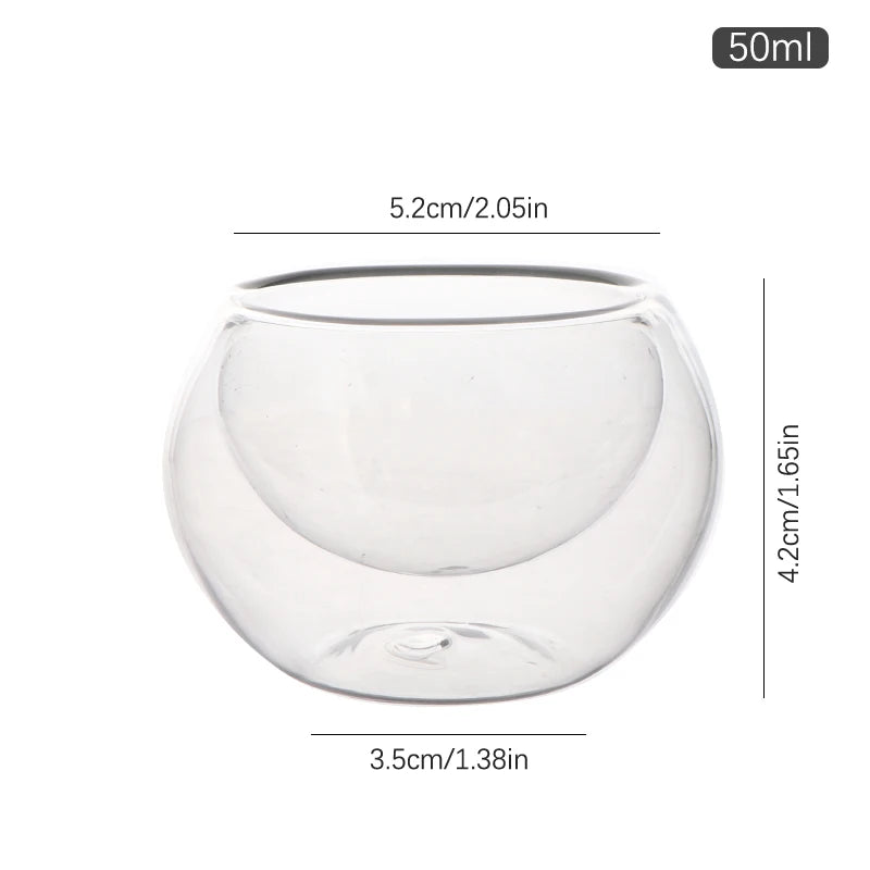 BloomSip Double Wall Glass Mug