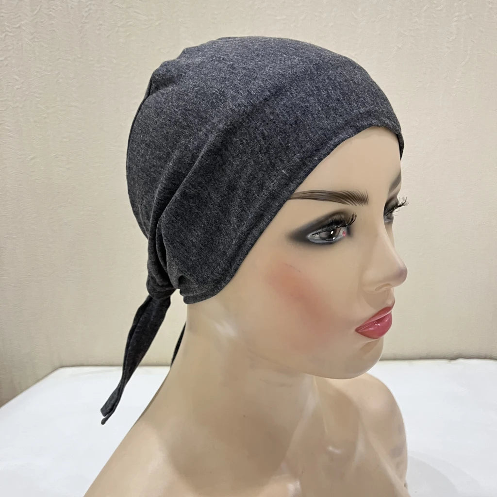Cotton Tie Back Muslim Turban - Inner Hijab