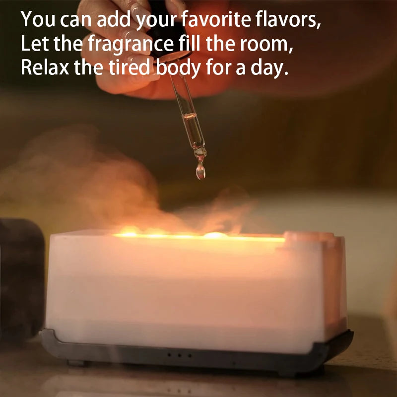 Flame Aroma Diffuser 120mL - 3D Flame Light