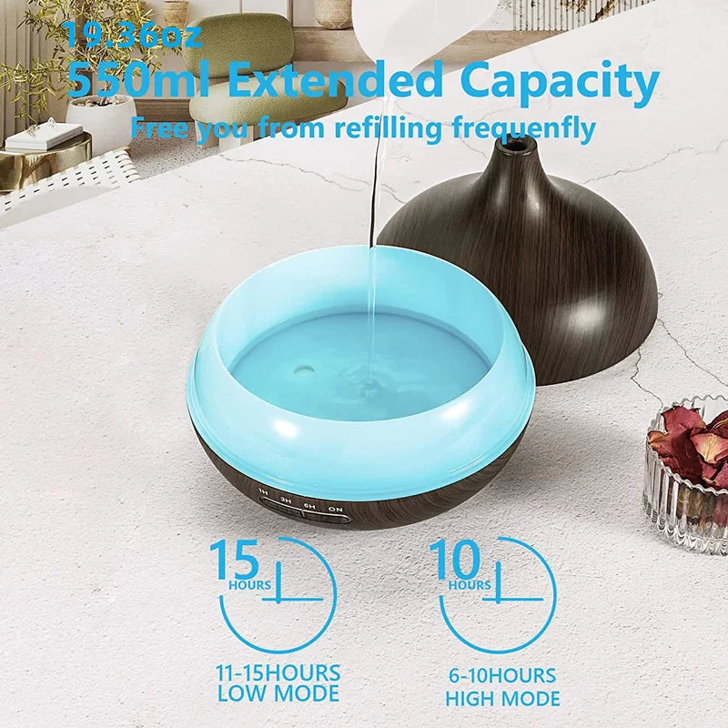 Wood Grain Aroma Diffuser 550ml - USB