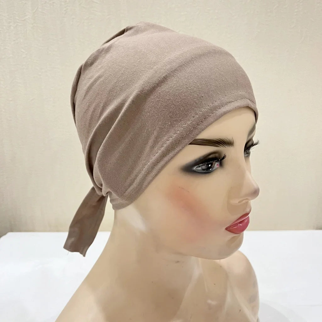 Cotton Tie Back Muslim Turban - Inner Hijab