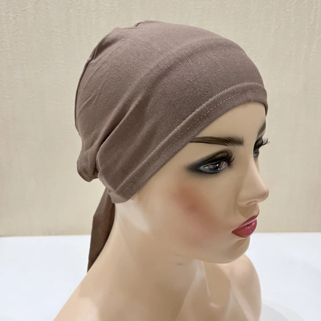Cotton Tie Back Muslim Turban - Inner Hijab